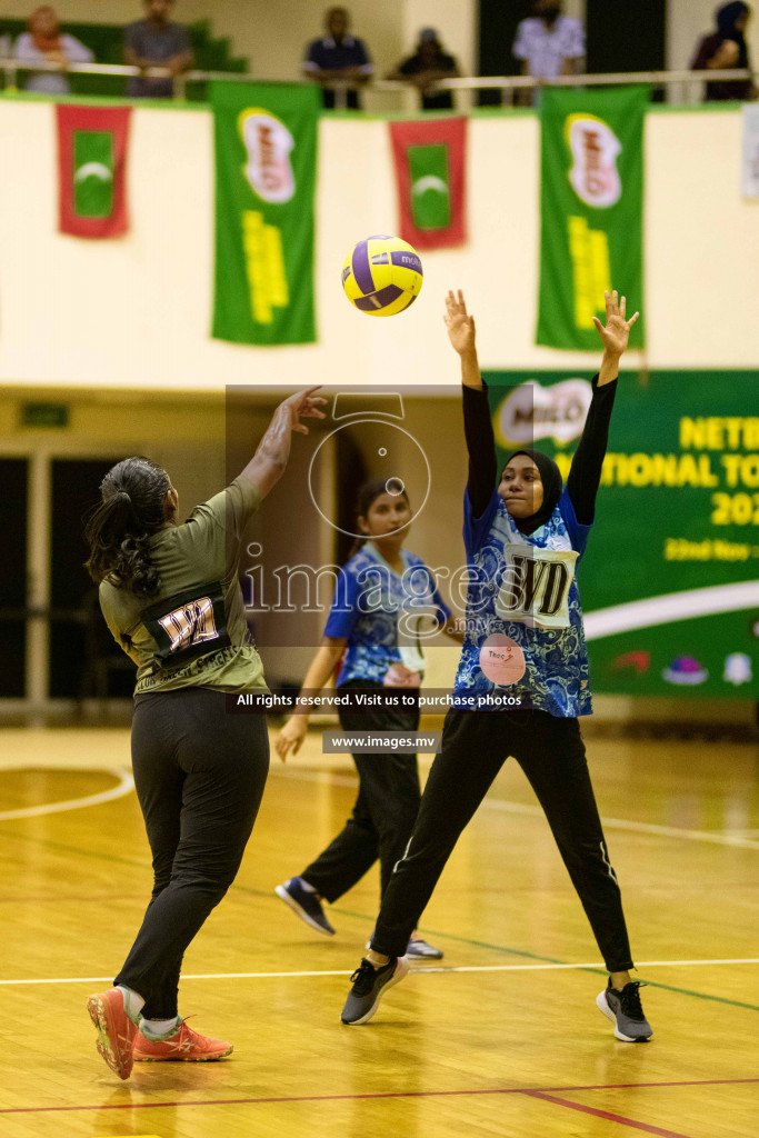 Green Streets vs Mahibadhoo Sports Club in the Semi Finals of Milo National Netball Tournament 2021 held on 3 December 2021 in Male', Maldives, Photos by Maanish