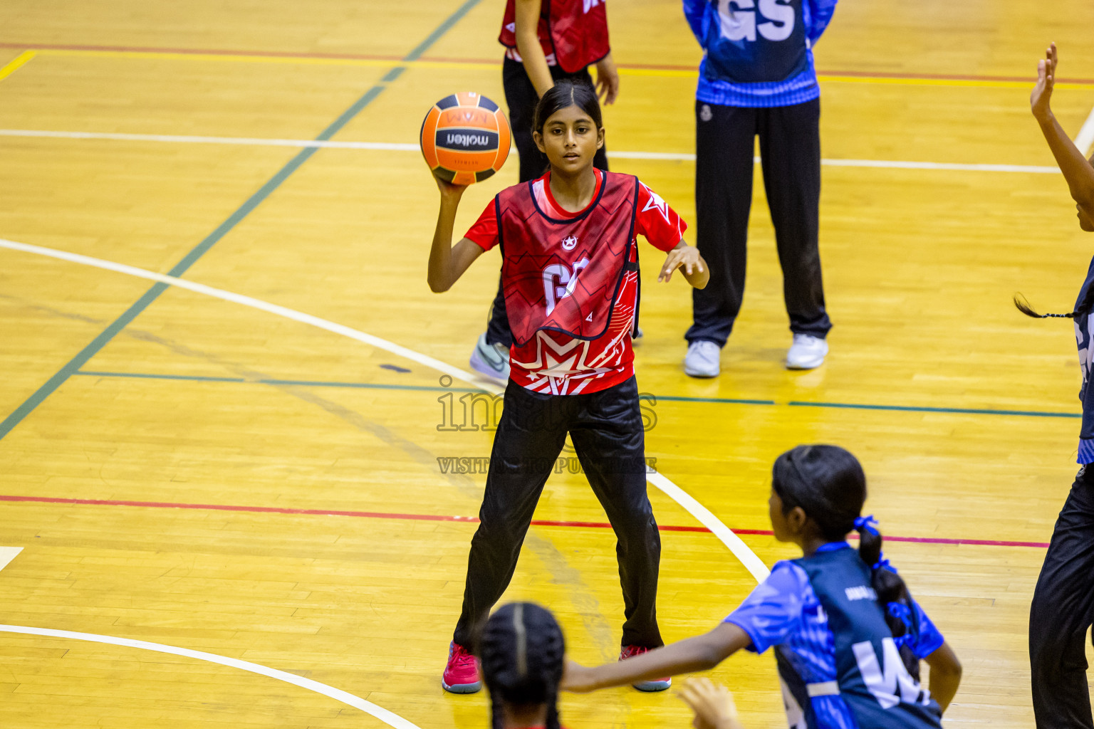 Day 9 of 25th Inter-School Netball Tournament was held in Social Center at Male', Maldives on Monday, 19th August 2024. Photos: Nausham Waheed / images.mv