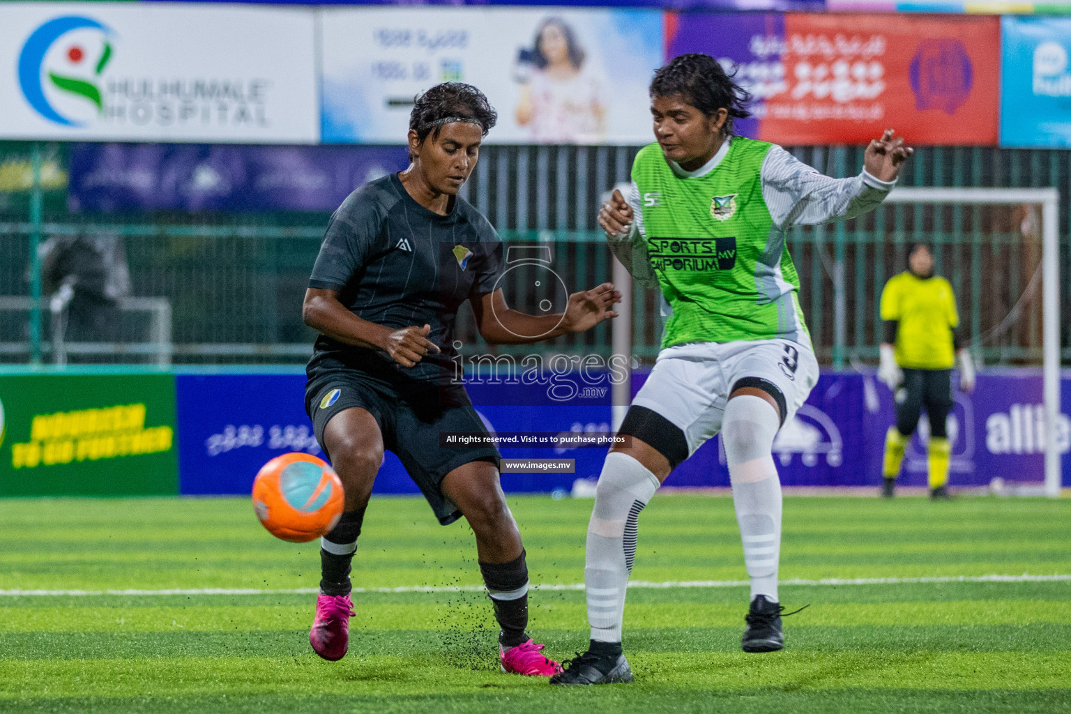 Club WAMCO vs DSC in the Semi Finals of 18/30 Women's Futsal Fiesta 2021 held in Hulhumale, Maldives on 14th December 2021. Photos: Ismail Thoriq / images.mv