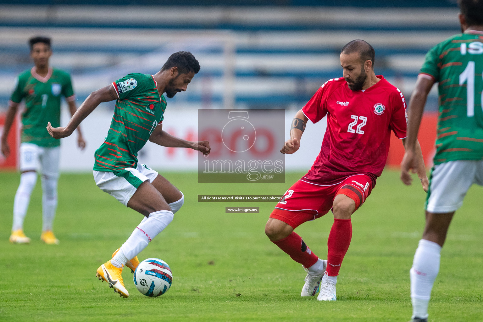 Lebanon vs Bangladesh in SAFF Championship 2023 held in Sree Kanteerava Stadium, Bengaluru, India, on Wednesday, 22nd June 2023. Photos: Nausham Waheed / images.mv