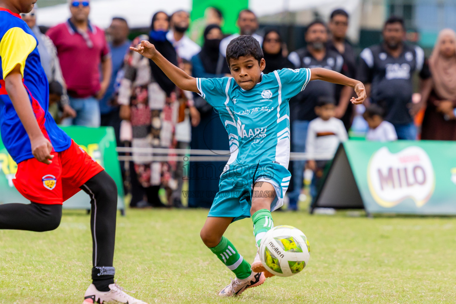 Day 1 of MILO Academy Championship 2025 (U-12) was held at Henveiru Stadium in Male', Maldives on Thursday, 1st May 2025. Photos: Nausham Waheed / images.mv