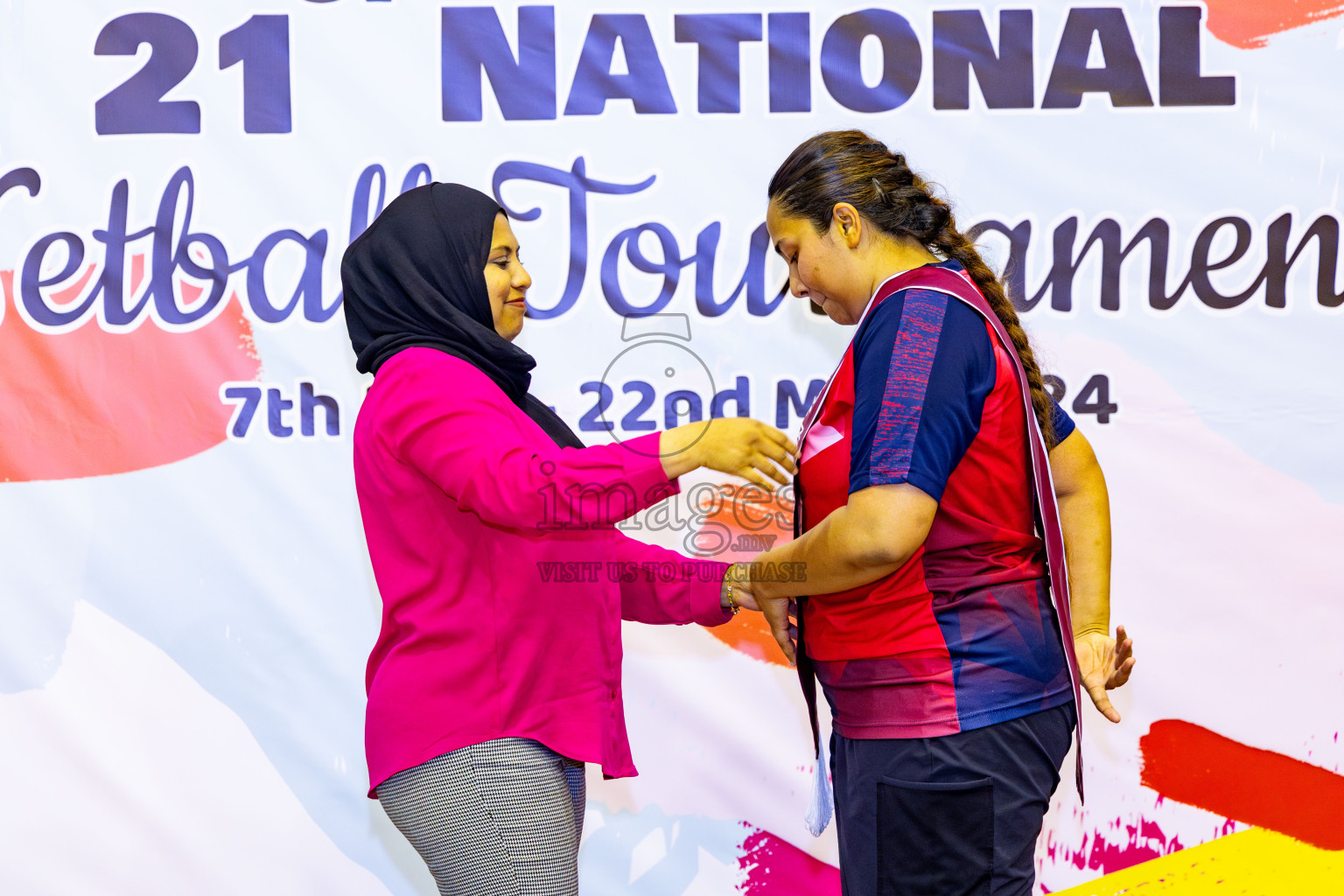 Club Matrix vs Club Green Streets in Final of 21st National Netball Tournament was held in Social Canter at Male', Maldives on Wednesday, 22nd May 2024. Photos: Nausham Waheed / images.mv