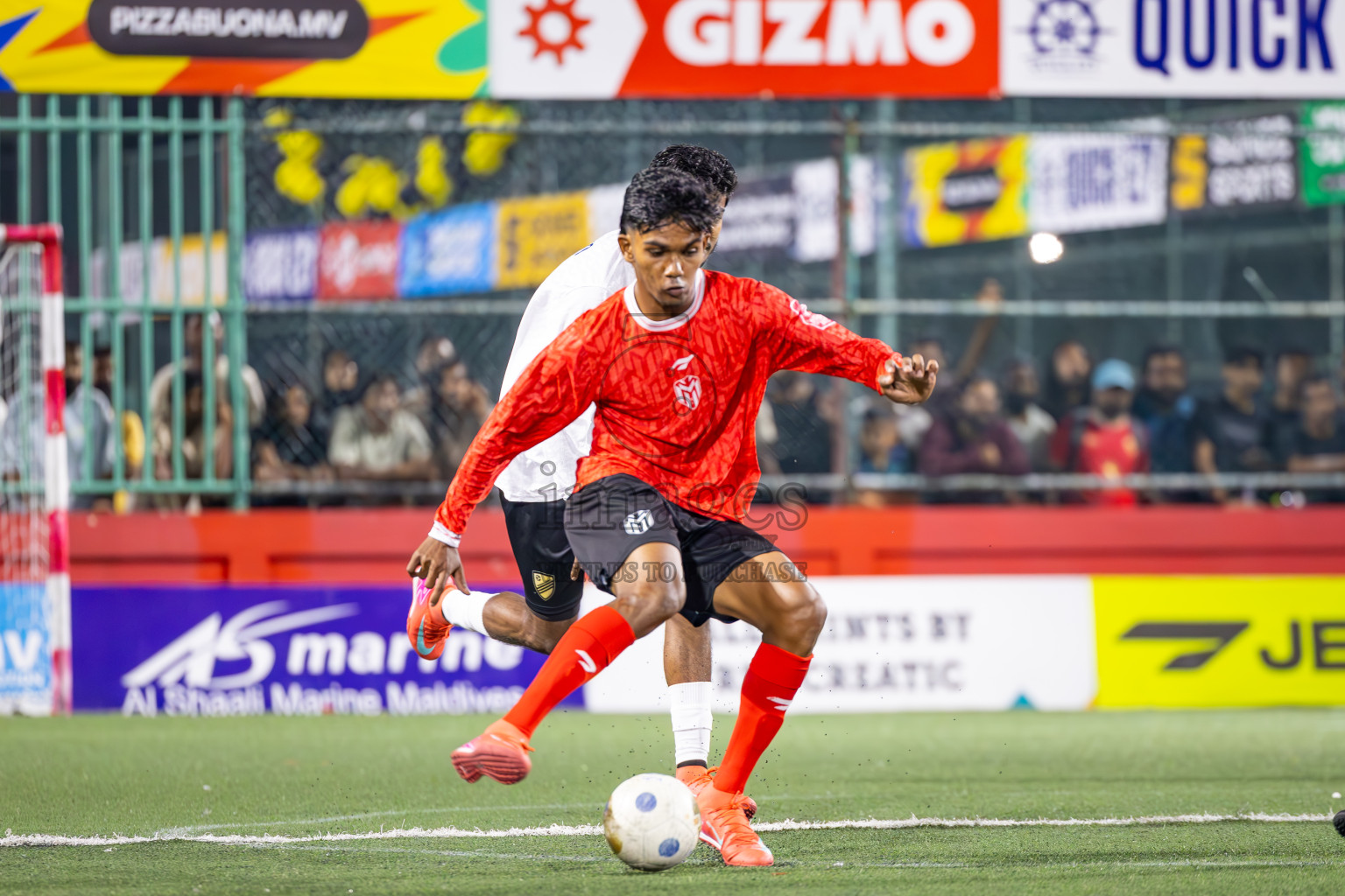 Dh Maaenboodhoo vs Dh Kudahuvadhoo in Dhaalu Atoll Finals in Day 25 of Golden Futsal Challenge 2025 was held on Wednesday , 28th January 2025, in Hulhumale', Maldives. Photos: Ismail Thoriq / images.mv
