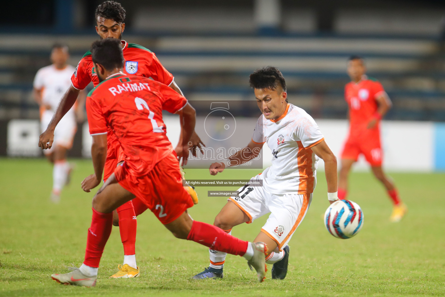 Bhutan vs Bangladesh in SAFF Championship 2023 held in Sree Kanteerava Stadium, Bengaluru, India, on Wednesday, 28th June 2023. Photos: Hassan Simah / images.mv