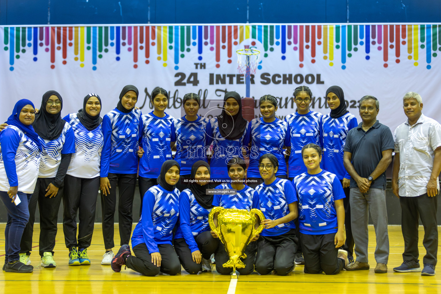 Day 11 of 24th Interschool Netball Tournament 2023 was held in Social Center, Male', Maldives on 6th November 2023. Photos: Mohamed Mahfooz Moosa / images.mv