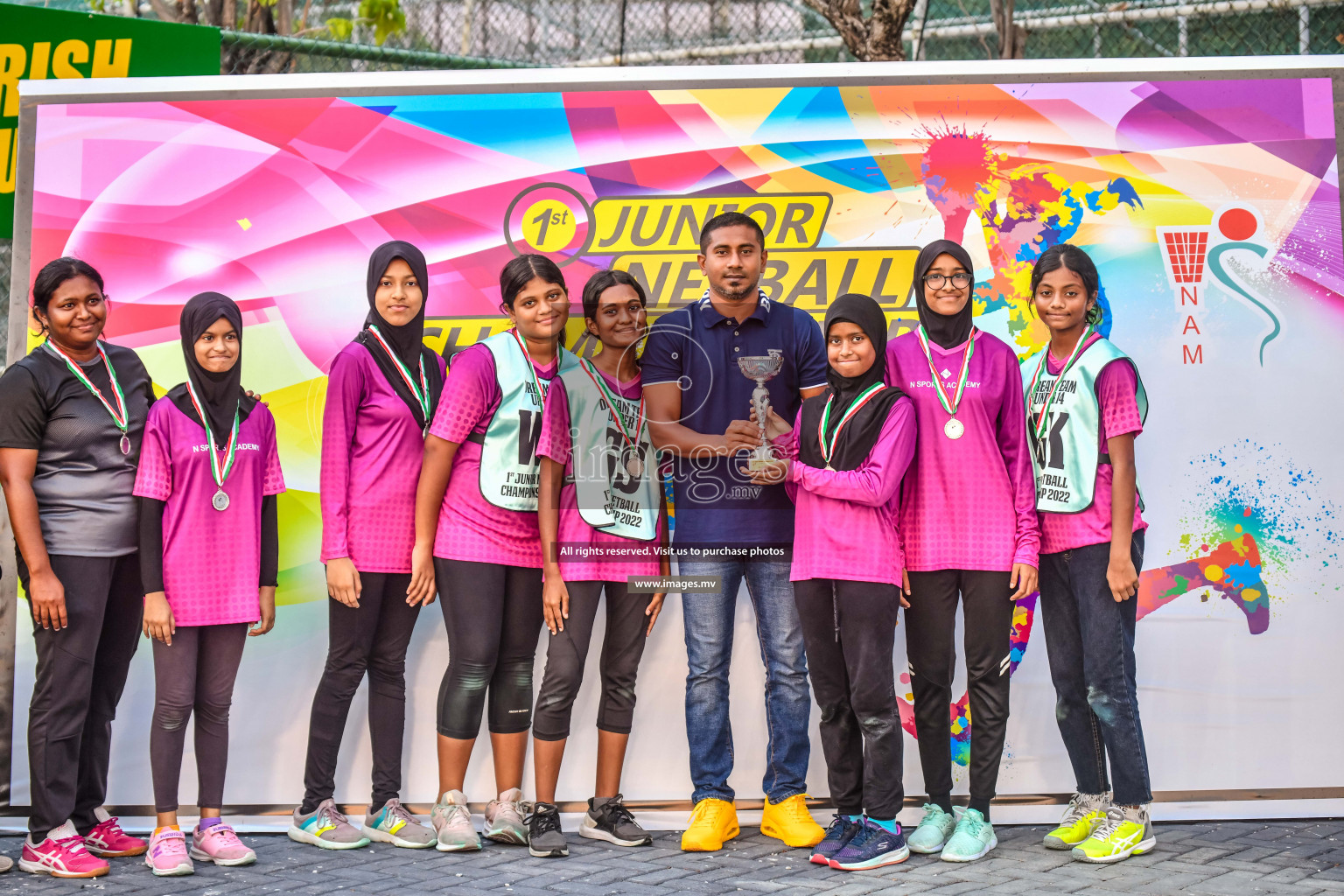 Final of Junior Netball Championship 2022 held in Male', Maldives on 19th March 2022. Photos by Nausham Waheed