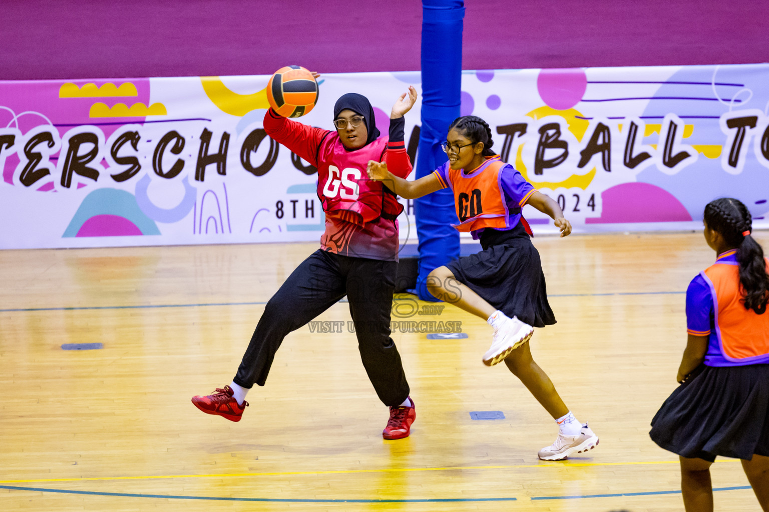 Day 2 of 25th Inter-School Netball Tournament was held in Social Center at Male', Maldives on Saturday, 10th August 2024. Photos: Nausham Waheed / images.mv