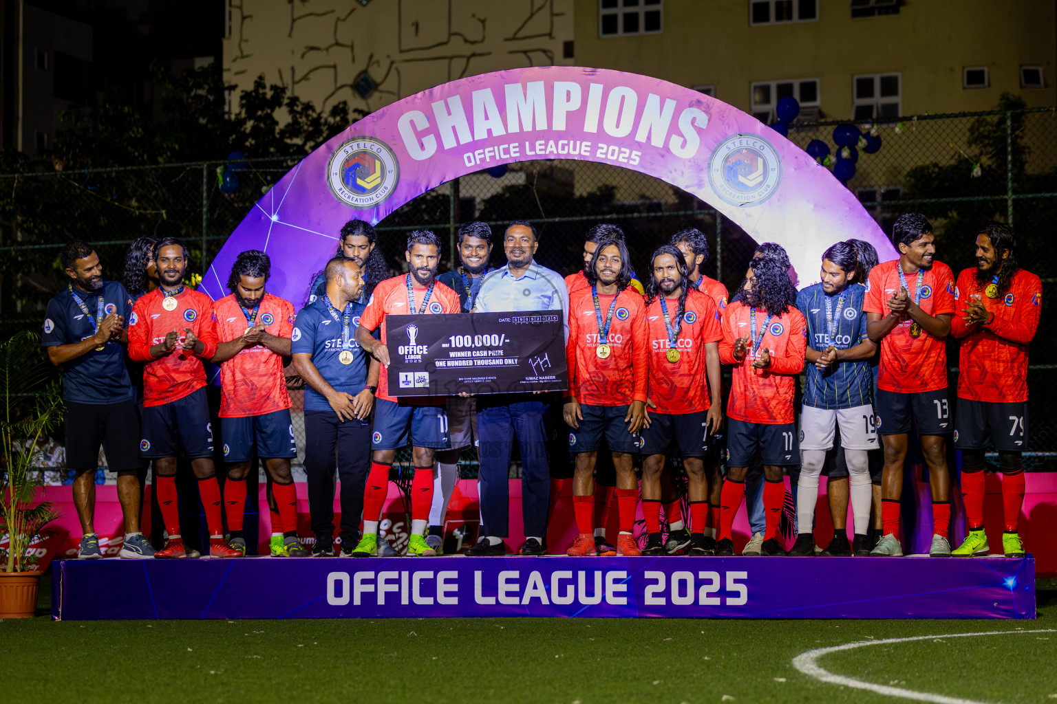 Police Club vs STELCO Rc in Final of Office League 2025 was held on Friday, 9th May 2025 in Hulhumale', Maldives. Photos: Nausham Waheed  / images.mv