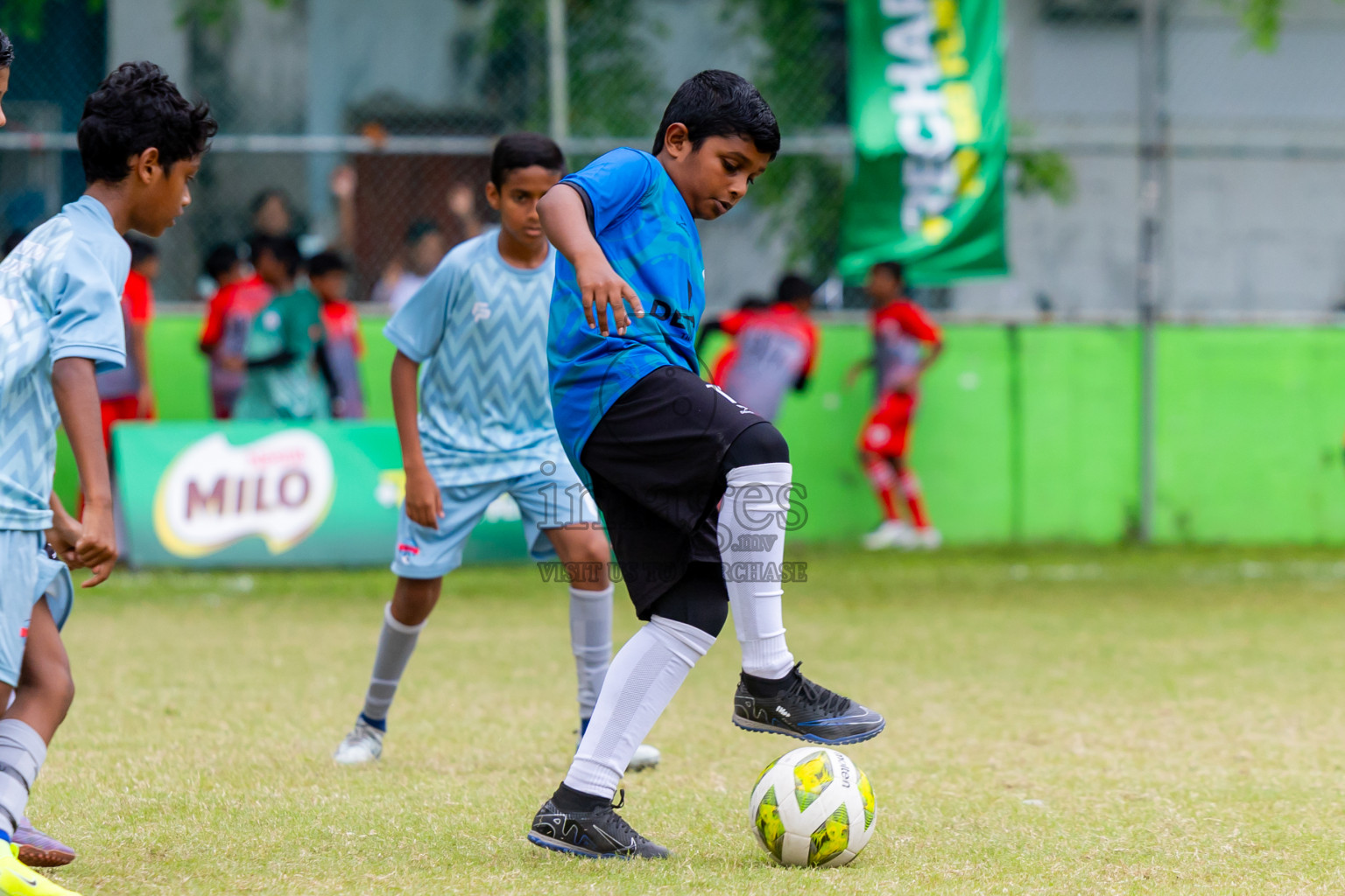 Day 1 of MILO Academy Championship 2025 (U-12) was held at Henveiru Stadium in Male', Maldives on Thursday, 1st May 2025. Photos: Nausham Waheed / images.mv