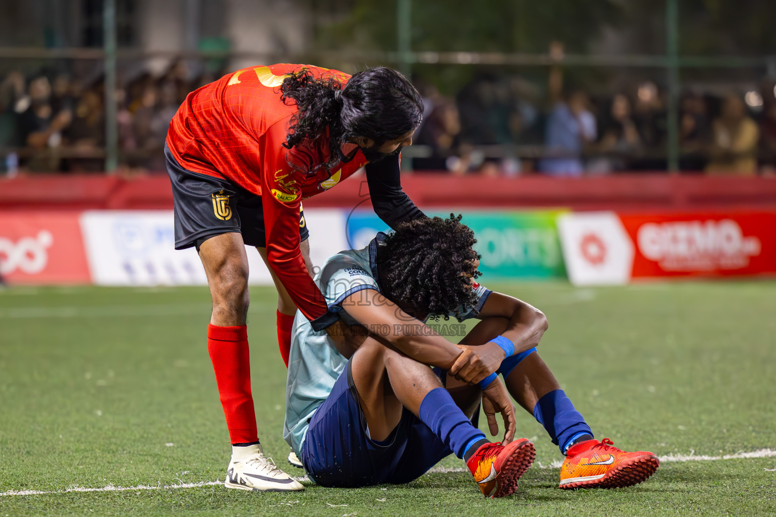 AA Mathiveri vs L Gan in Quarter Finals of Golden Futsal Challenge 2024 which was held on Friday, 1st March 2024, in Hulhumale', Maldives Photos: Ismail Thoriq / images.mv