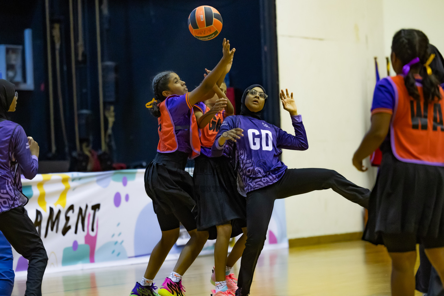 Day 12 of 25th Inter-School Netball Tournament was held in Social Center at Male', Maldives on Thursday, 22nd August 2024.