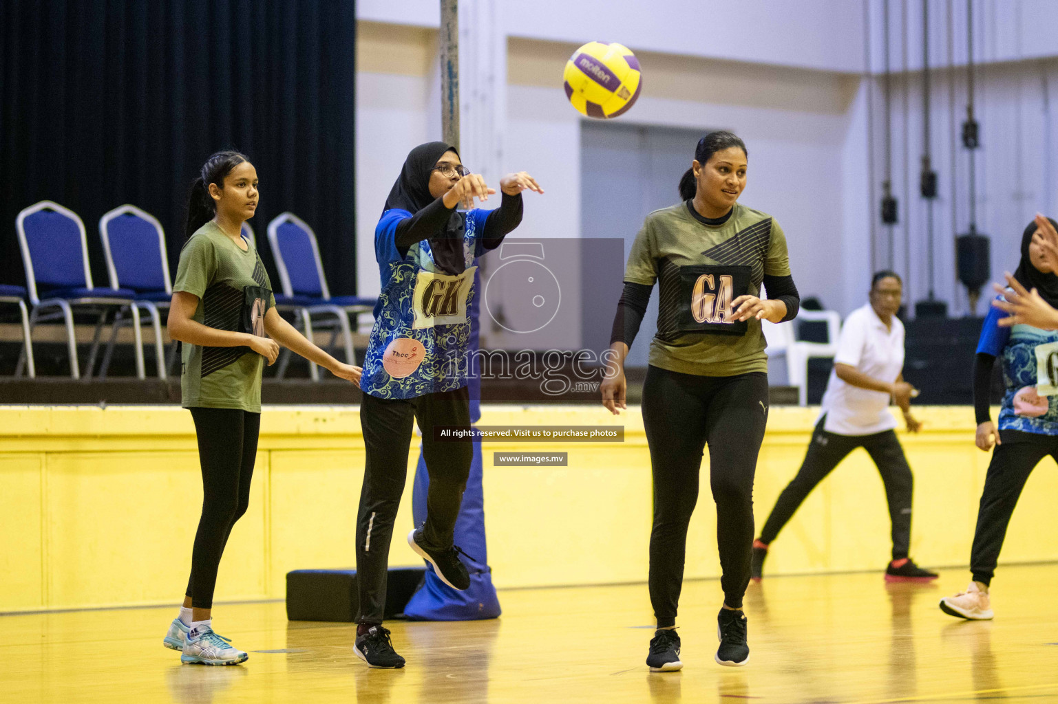 Green Streets vs Mahibadhoo Sports Club in the Semi Finals of Milo National Netball Tournament 2021 held on 3 December 2021 in Male', Maldives, Photos by Maanish