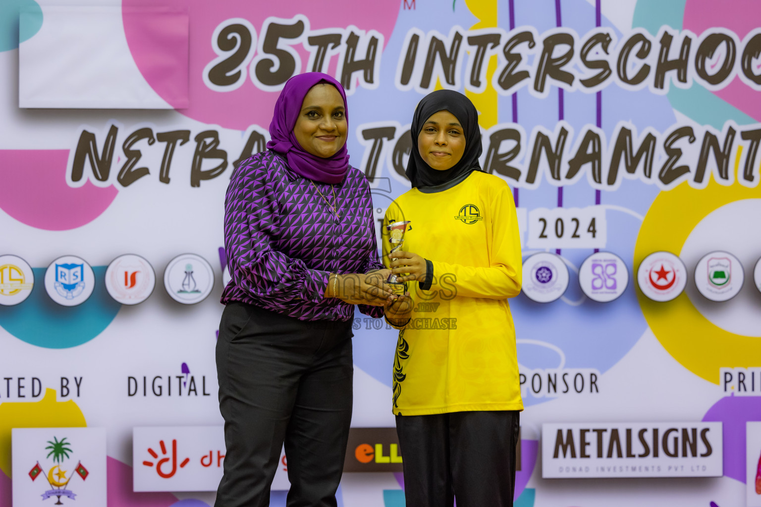 Day 12 of 25th Inter-School Netball Tournament was held in Social Center at Male', Maldives on Thursday, 22nd August 2024.