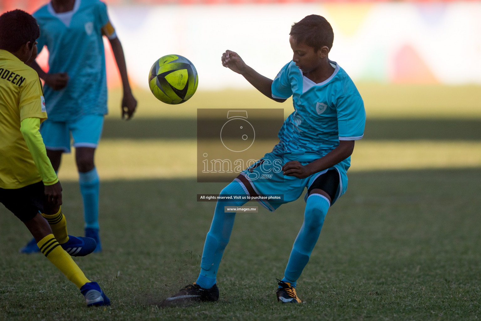 Thaajuddin School vs Rehendhi School in MAMEN Inter School Football Tournament 2019 (U13) in Male, Maldives on 27th March 2019, Photos: Suadh Abdul Sattar / images.mv