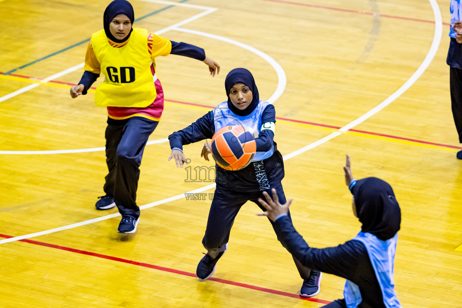 Day 1 of 25th Milo Inter-School Netball Tournament was held in Social Center at Male', Maldives on Thursday, 8th August 2024. Photos: Nausham Waheed / images.mv