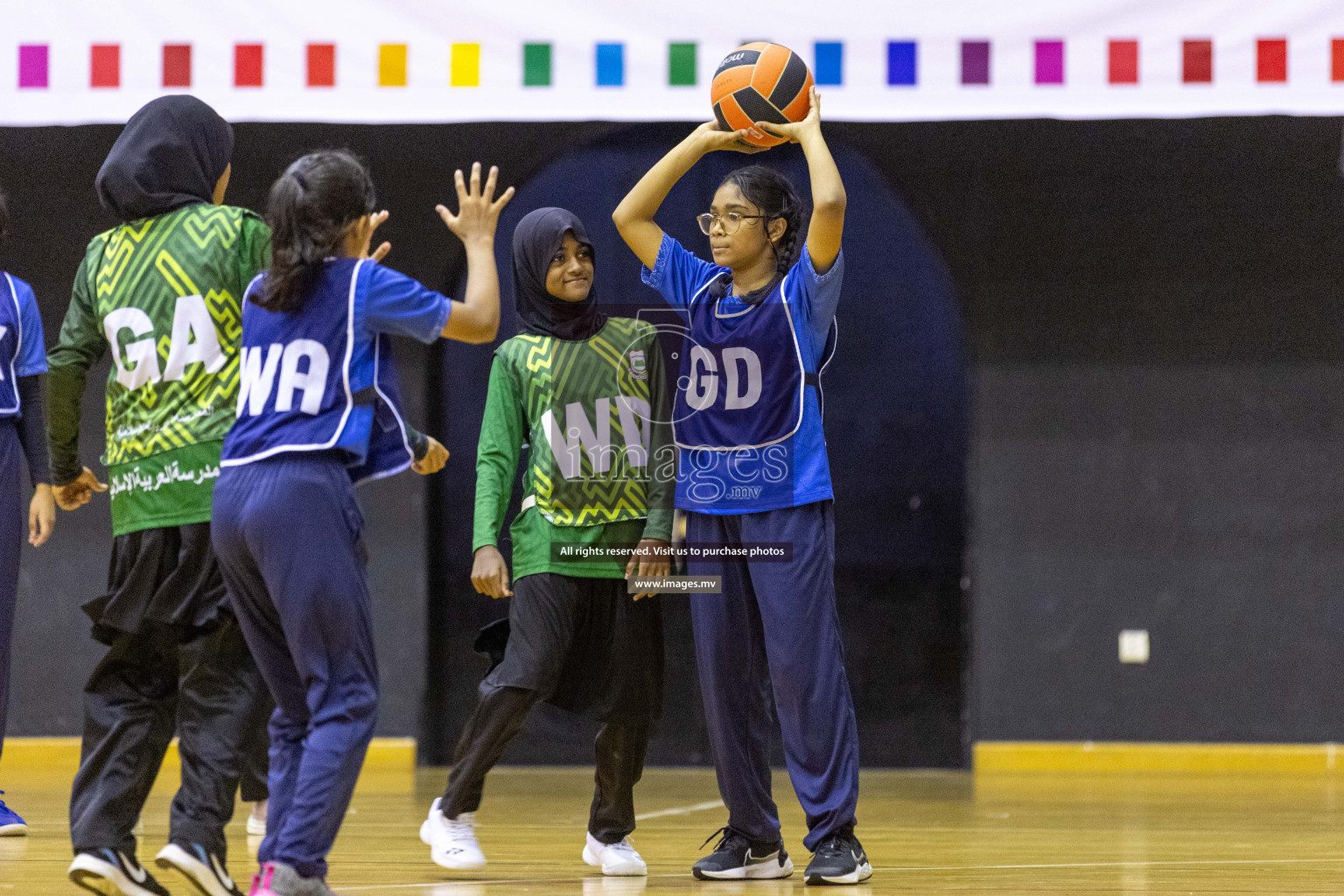 Day7 of 24th Interschool Netball Tournament 2023 was held in Social Center, Male', Maldives on 2nd November 2023. Photos: Nausham Waheed / images.mv