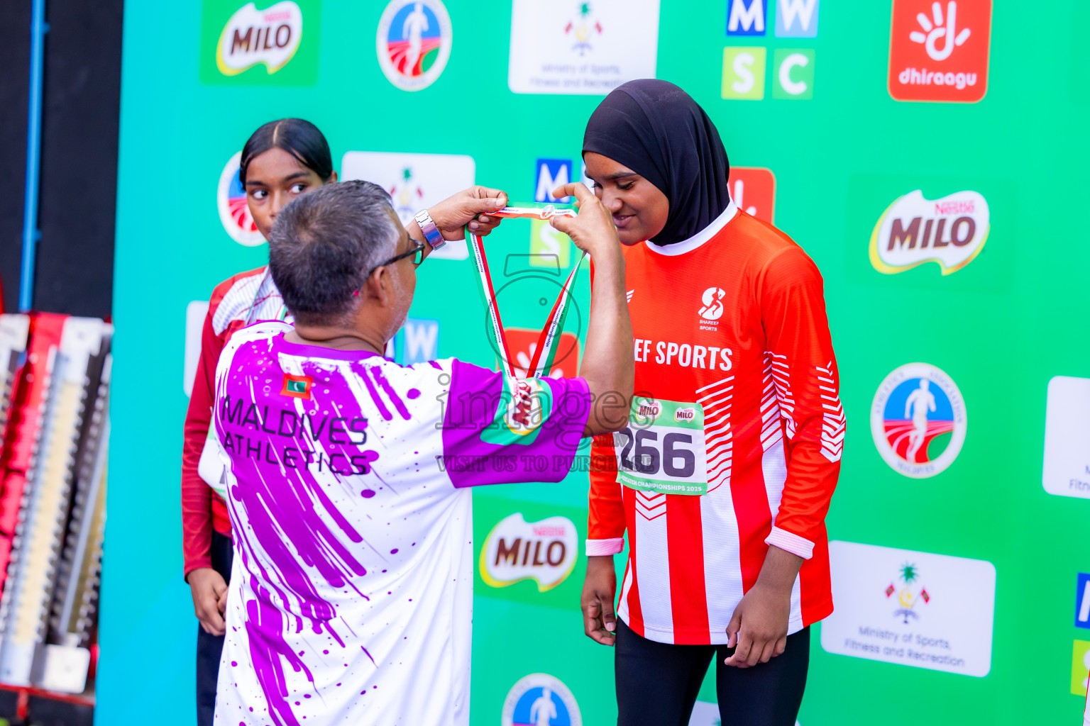 Day 2 of 12th Milo Association Championships was held in Ekuveni Track at Male', Maldives on Friday, 25th April 2025. Photos: Nausham Waheed / images.mv