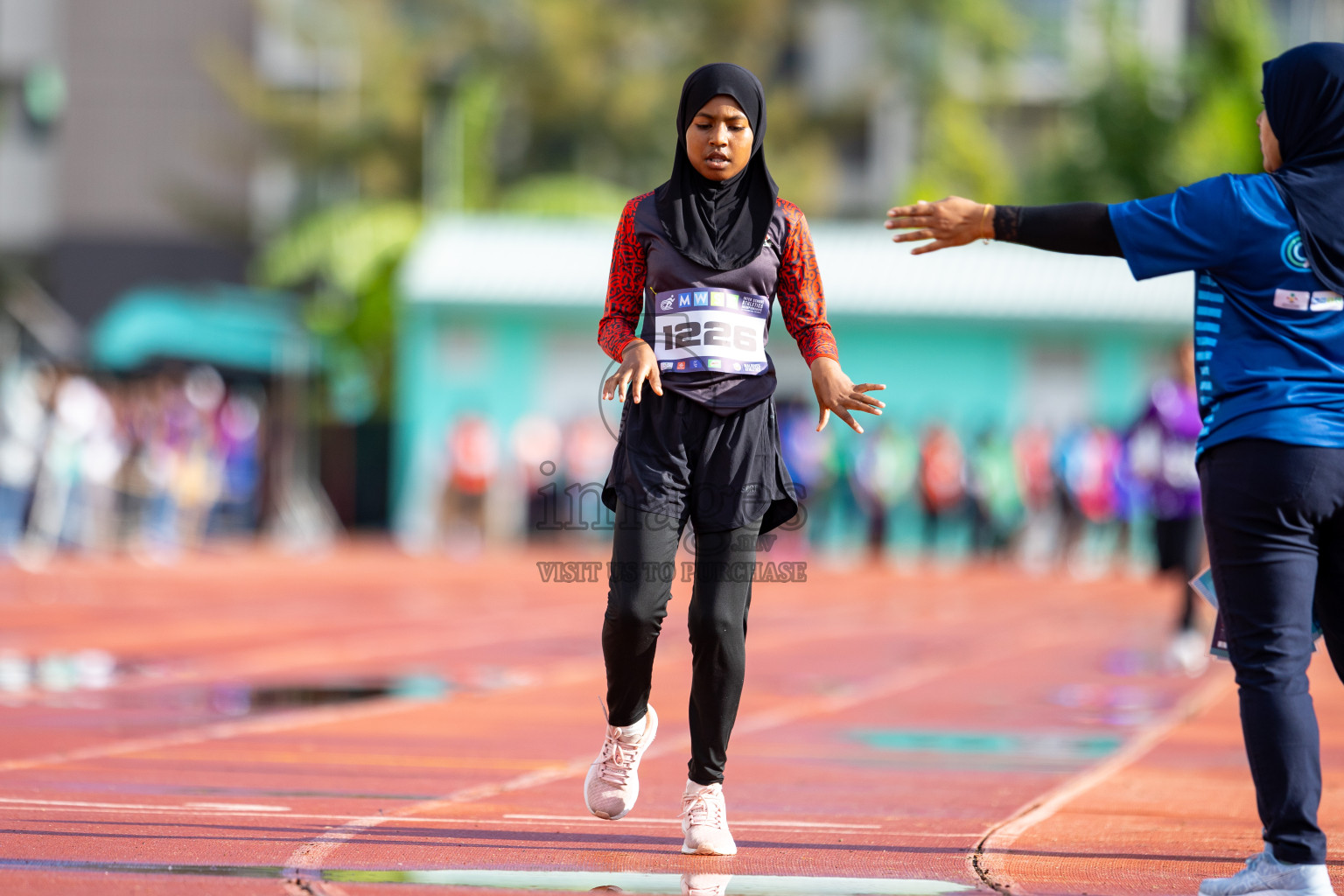 Day 1 of MWSC Interschool Athletics Championships 2024 held in Hulhumale Running Track, Hulhumale, Maldives on Saturday, 9th November 2024. 
Photos by: Ismail Thoriq / images.mv