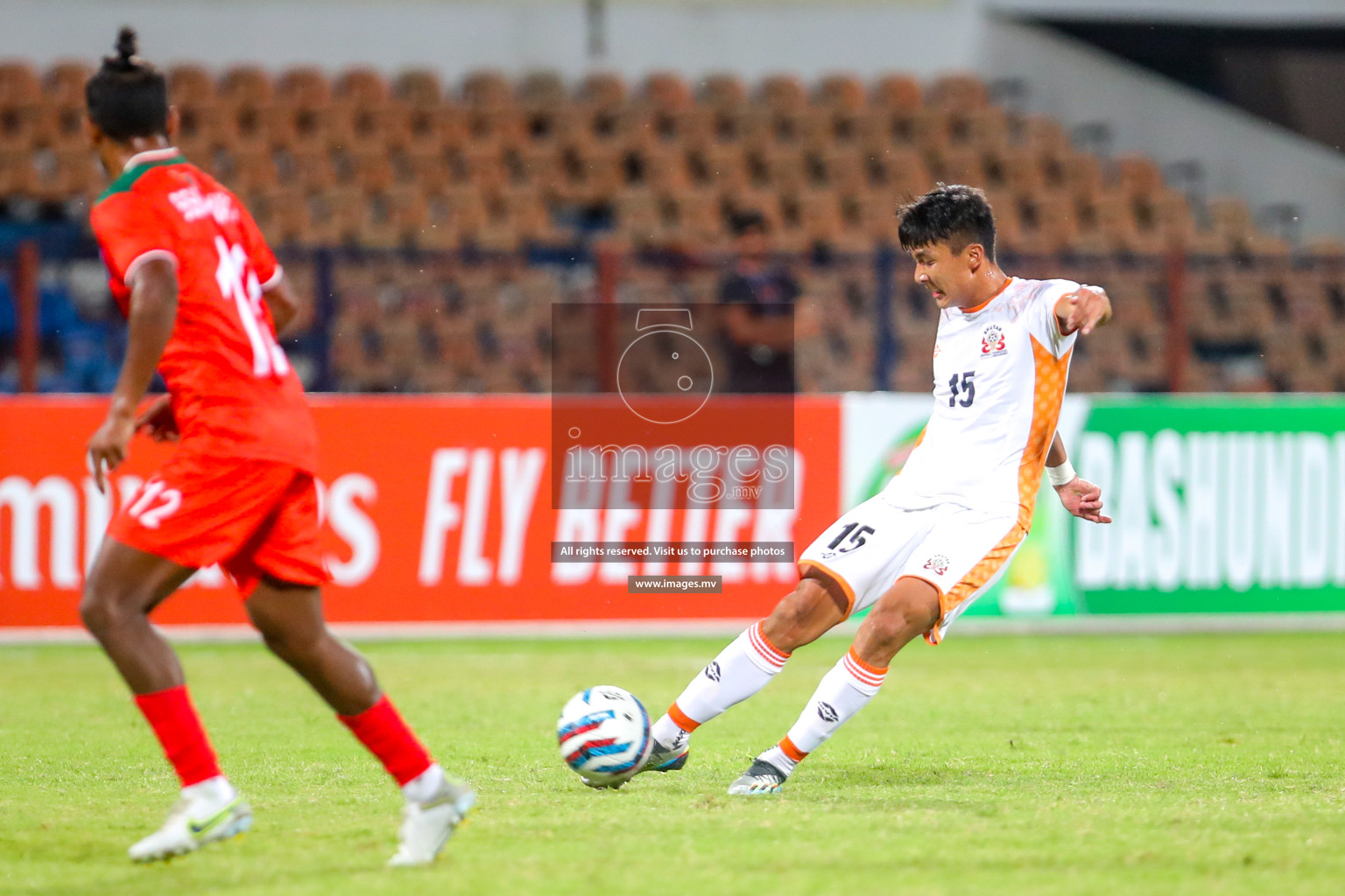 Bhutan vs Bangladesh in SAFF Championship 2023 held in Sree Kanteerava Stadium, Bengaluru, India, on Wednesday, 28th June 2023. Photos: Nausham Waheed, Hassan Simah / images.mv