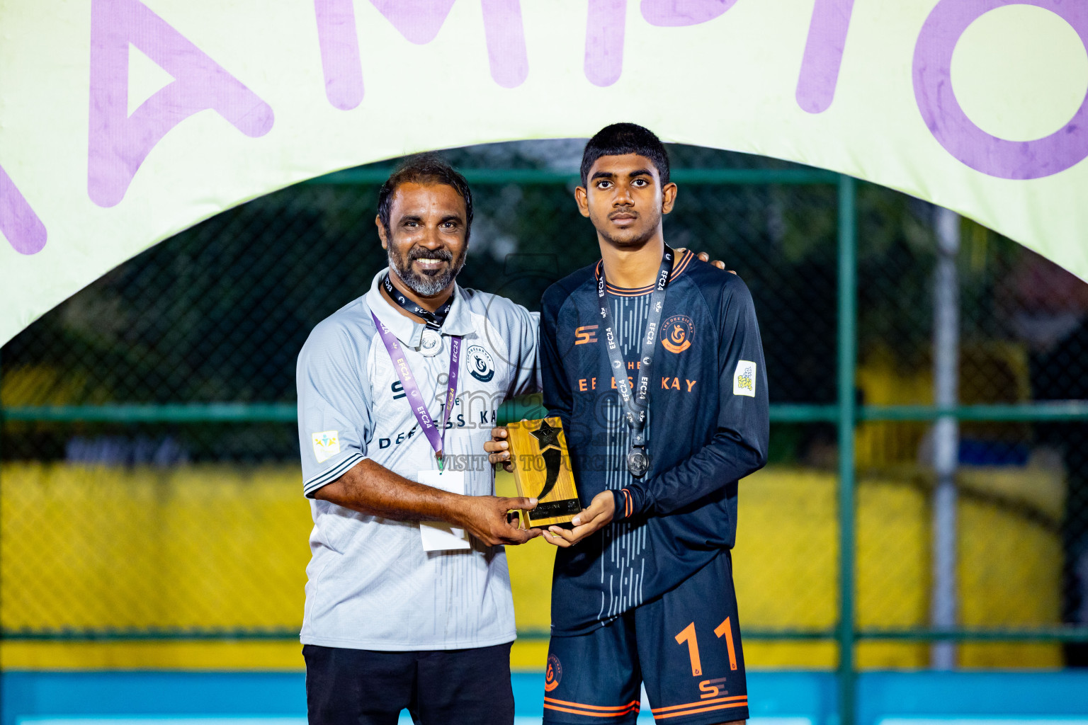 Dee Ess Kay vs Kovigoani in Final of Laamehi Dhiggaru Ekuveri Futsal Challenge 2024 was held on Wednesday, 31st July 2024, at Dhiggaru Futsal Ground, Dhiggaru, Maldives Photos: Nausham Waheed / images.mv