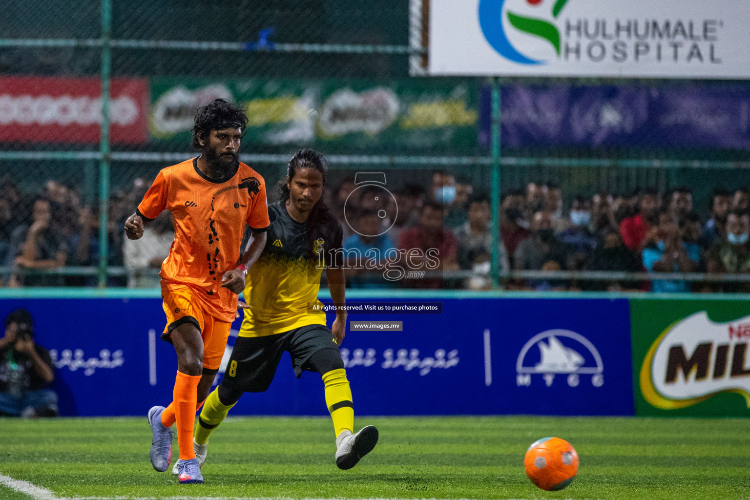 RRC Vs FSM in the Semi Finals of Club Maldives 2021 held in Hulhumale, Maldives on 19 December 2021. Photos: Ismail Thoriq / images.mv