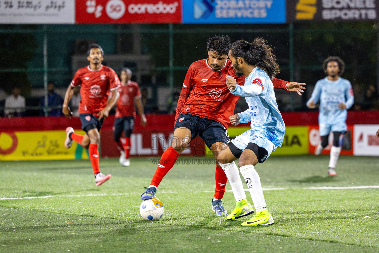 ADh Mahibadhoo VS ADh Kunburudhoo Atoll Round Semi-Final on Day 20 of Golden Futsal Challenge 2025 was held on Friday, 24 January 2025, in Hulhumale', Maldives. 
Photos: Hassan Simah / images.mv