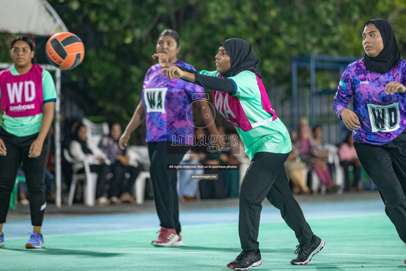 Day 2 of 20th Milo National Netball Tournament 2023, held in Synthetic Netball Court, Male', Maldives on 30th May 2023 Photos: Nausham Waheed/ Images.mv