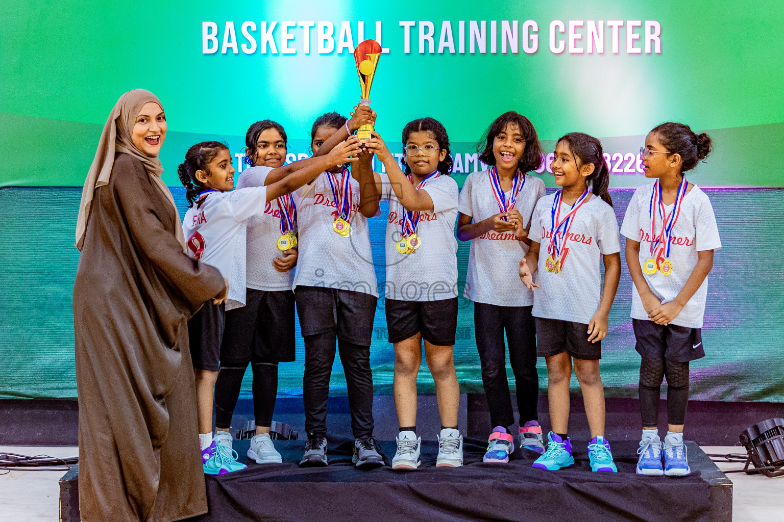 Day 3 of Milo 5 x 5 Junior Challenge 2025 - Basketball tournament held in Basketball Training Center, Male', Maldives on Saturday, 11th October 2025. Photos by: Nausham Waheed, Areef Adam / Images.mv