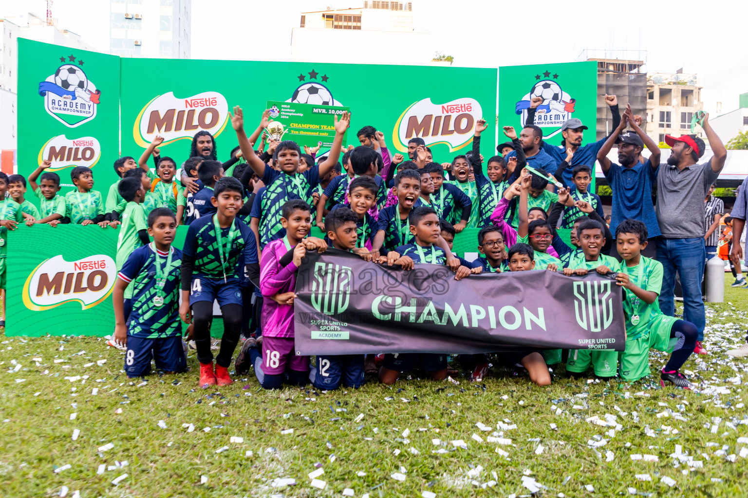 Day 2 of Under 10 MILO Academy Championship 2024 was held at National Stadium in Male', Maldives on Saturday, 27th April 2024. Photos: Nausham Waheed / images.mv