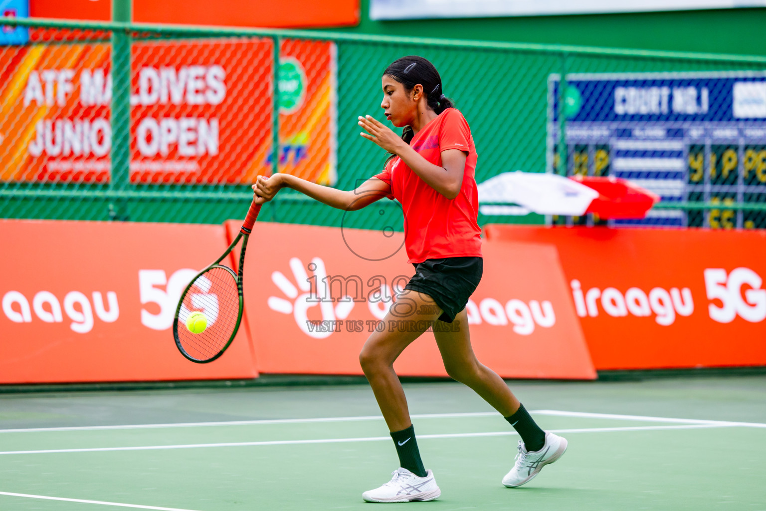 Day 5 of ATF Maldives Junior Open Tennis was held in Male' Tennis Court, Male', Maldives on Monday, 16th December 2024. Photos: Nausham Waheed/ images.mv