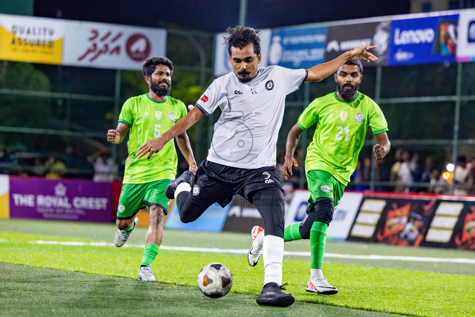 TEAM DJA vs KULHIVARU VUZARA in Club Maldives Classic 2024 held in Rehendi Futsal Ground, Hulhumale', Maldives on Monday, 16th September 2024. Photos: Nausham Waheed / images.mv