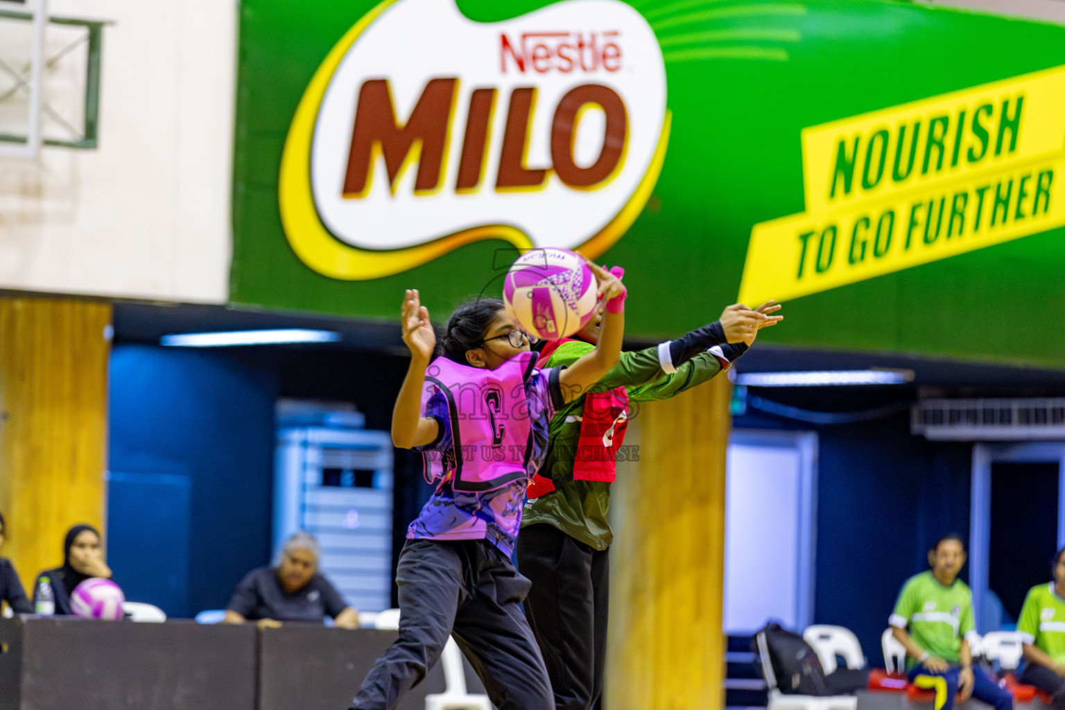 N Sports Academy A vs Fiontti Sports Club  in Day 3 of 3rd Netball Junior Championship, held at Social Center on Tuesday, 21st January 2025 . 
Photos: Hassan Simah / images.mv