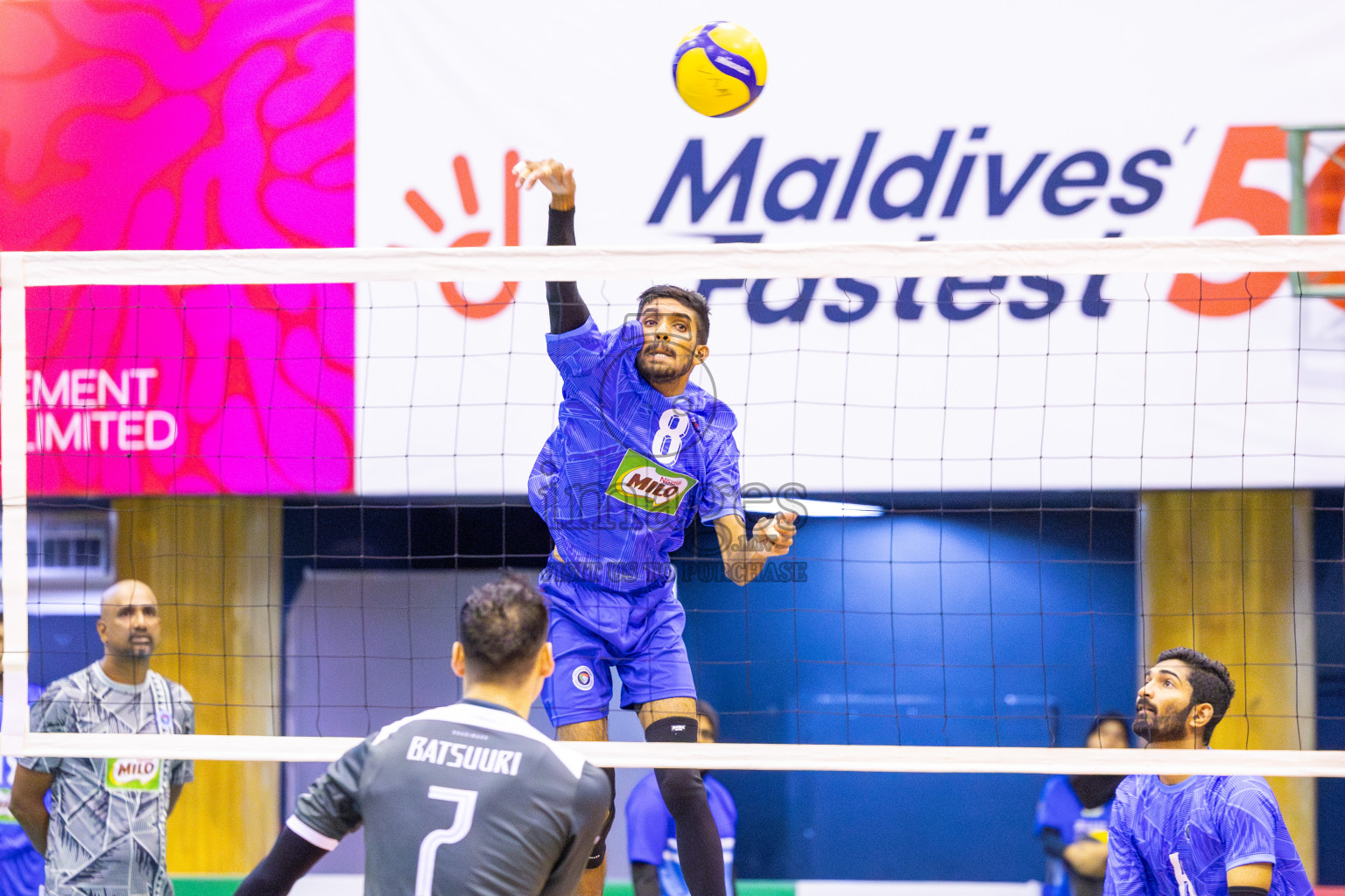 Dhadimagu Sports and Recreation vs Police Club in Day 2 of MILO VAM Cup 2025 held in Male', Maldives on Thursday, 26th June2025 at Social Center Indoor Hall 
Photos By: Ismail Thoriq / images.mv