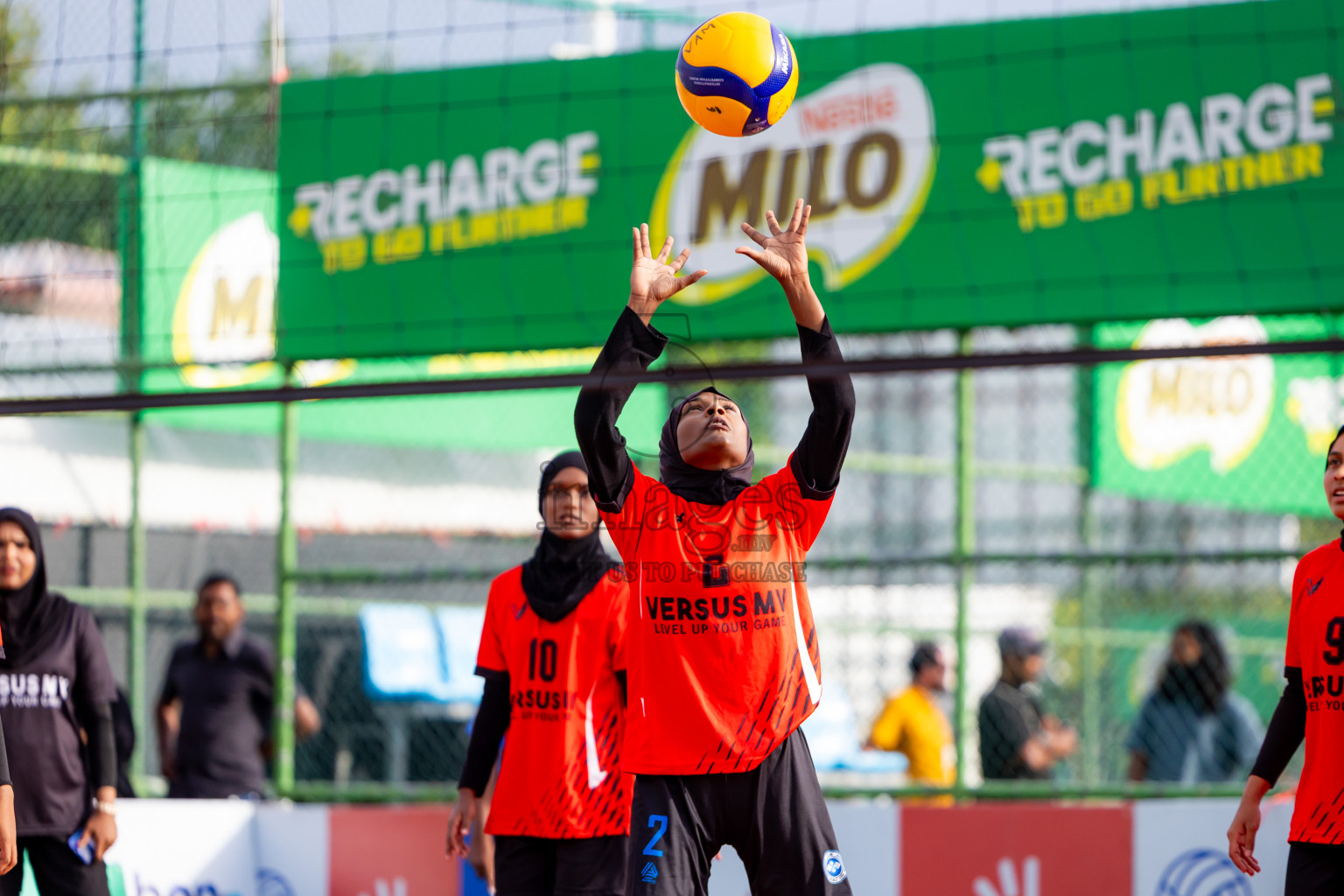 Villingili Z Jamiyya vs Club Volleyball in the Finals of Milo National Junior Volleyball Championship 2025 Woman's Division was held on Sunday, 30th November 2025 at Ekuveni Turf Court Male', Maldives. Photos: Nausham Waheed / images.mv