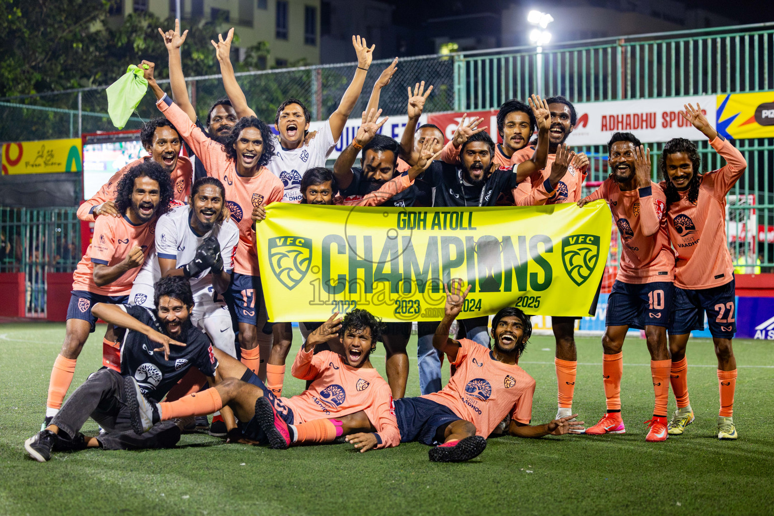 GDh Vaadhoo vs GDh Gadhdhoo in Gaafu Dhaal Atoll Final in Day 24 of Golden Futsal Challenge 2025 was held on Tuesday , 28th January 2025, in Hulhumale', Maldives. Photos: Nausham Waheed / images.mv