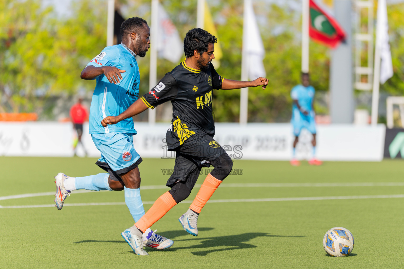 Irumathi FC VS Middle East in Day 5 of Eydhafushi Cup 2025 held in Eydhafushi Football Stadium at B. Eydhafushi, Maldives on Tuesday, 9th September 2025. Photos: Arif Rasheed / images.mv