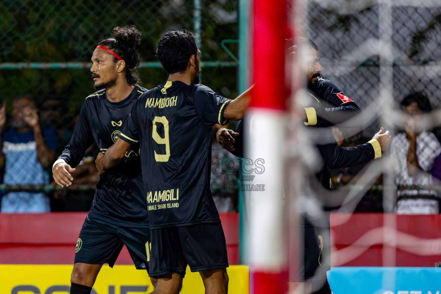 AA. Mathiveri VS ADh. Maamigili in Zone 4 Group Stage Final on Day 38 of Golden Futsal Challenge 2024 which was held on Friday, 23rd February 2024, in Hulhumale', Maldives 
Photos: Hassan Simah/ images.mv