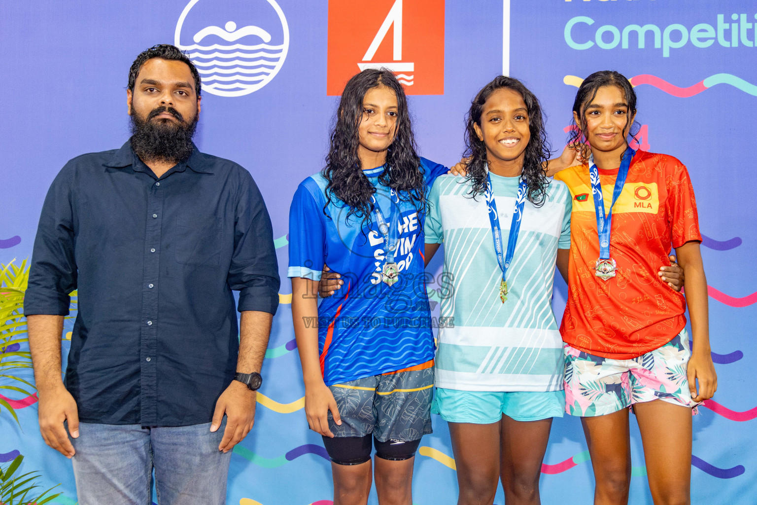 Day 5 of National Swimming Competition 2024 held in Hulhumale', Maldives on Tuesday, 17th December 2024. Photos: Hassan Simah / images.mv