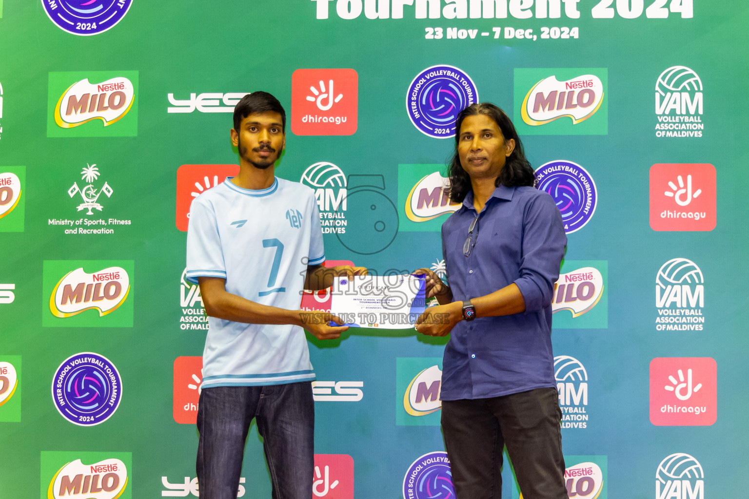 Finals of Interschool Volleyball Tournament 2024 was held in Social Center at Male', Maldives on Friday, 6th December 2024. Photos: Nausham Waheed / images.mv