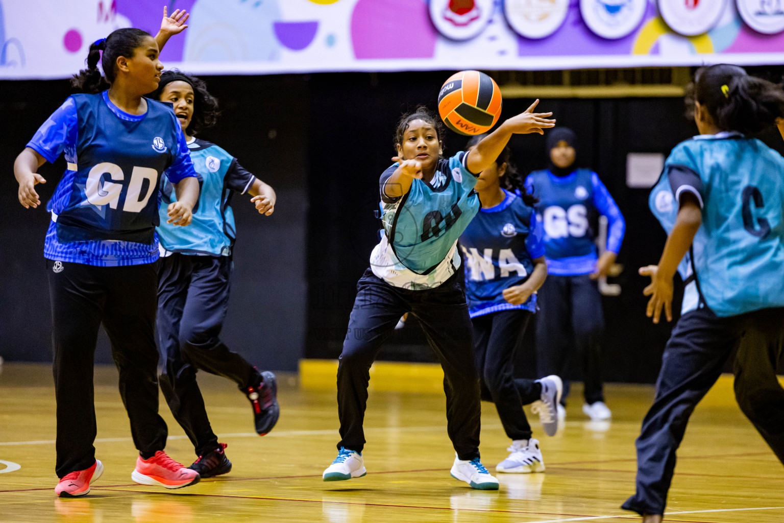 Day 2 of 25th Inter-School Netball Tournament was held in Social Center at Male', Maldives on Saturday, 10th August 2024. Photos: Nausham Waheed / images.mv