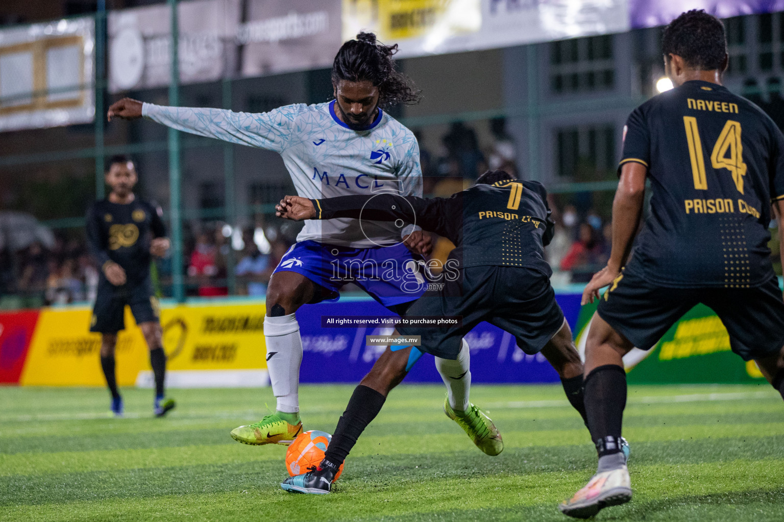 Prison Club vs MACL in the Quarter Finals of Club Maldives 2021 held at Hulhumale;, on 12th December 2021 Photos: Ismail Thoriq / images.mv