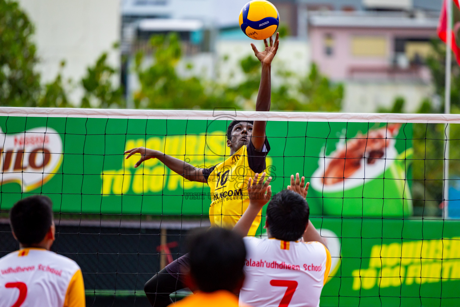 Day 2 of Interschool Volleyball Tournament 2024 was held in Ekuveni Volleyball Court at Male', Maldives on Sunday, 24th November 2024. Photos: Nausham Waheed / images.mv