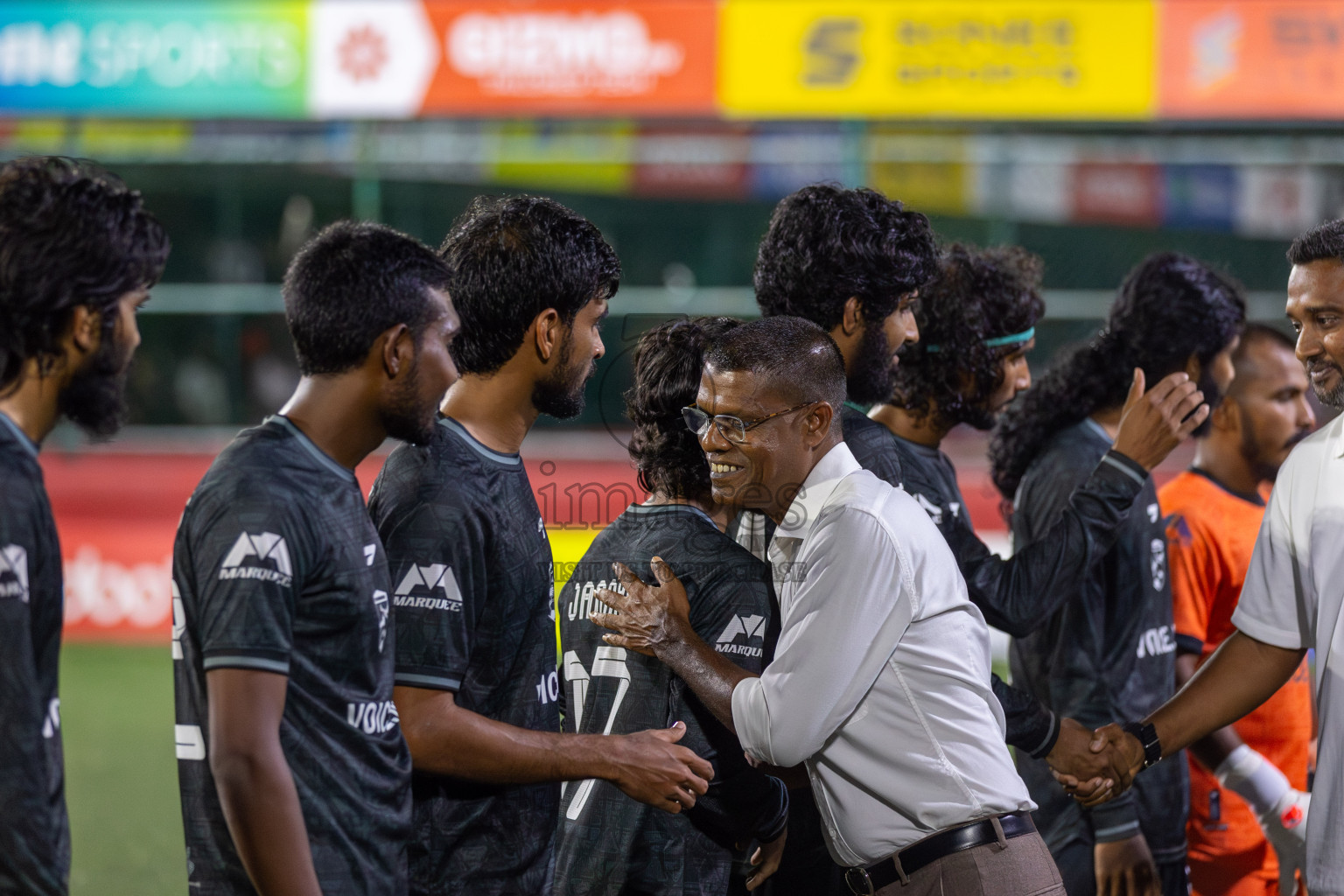 R Inguraidhoo vs R Hulhudhuffaaru in Day 6 of Golden Futsal Challenge 2024 was held on Saturday, 20th January 2024, in Hulhumale', Maldives Photos: Mohamed Mahfooz Moosa / images.mv