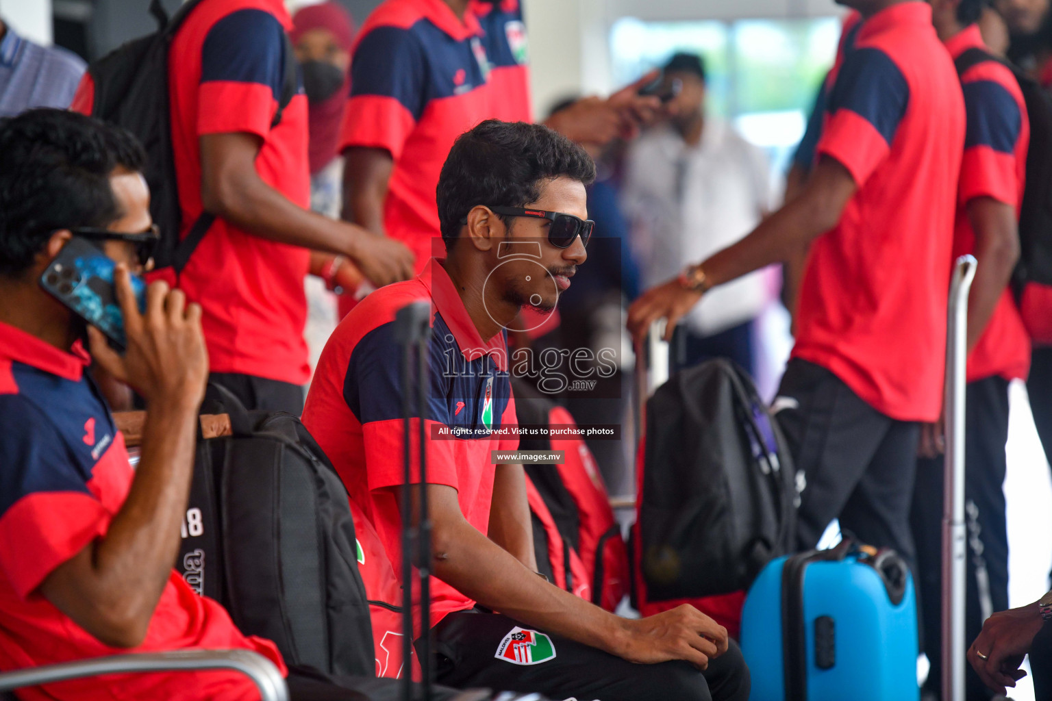 The Senior Men's National Team depart to Japan Training Camp from Maafannu Bus Terminal, Male', Maldives on 5th June 2023 Photos: Nausham Waheed/ Images.mv