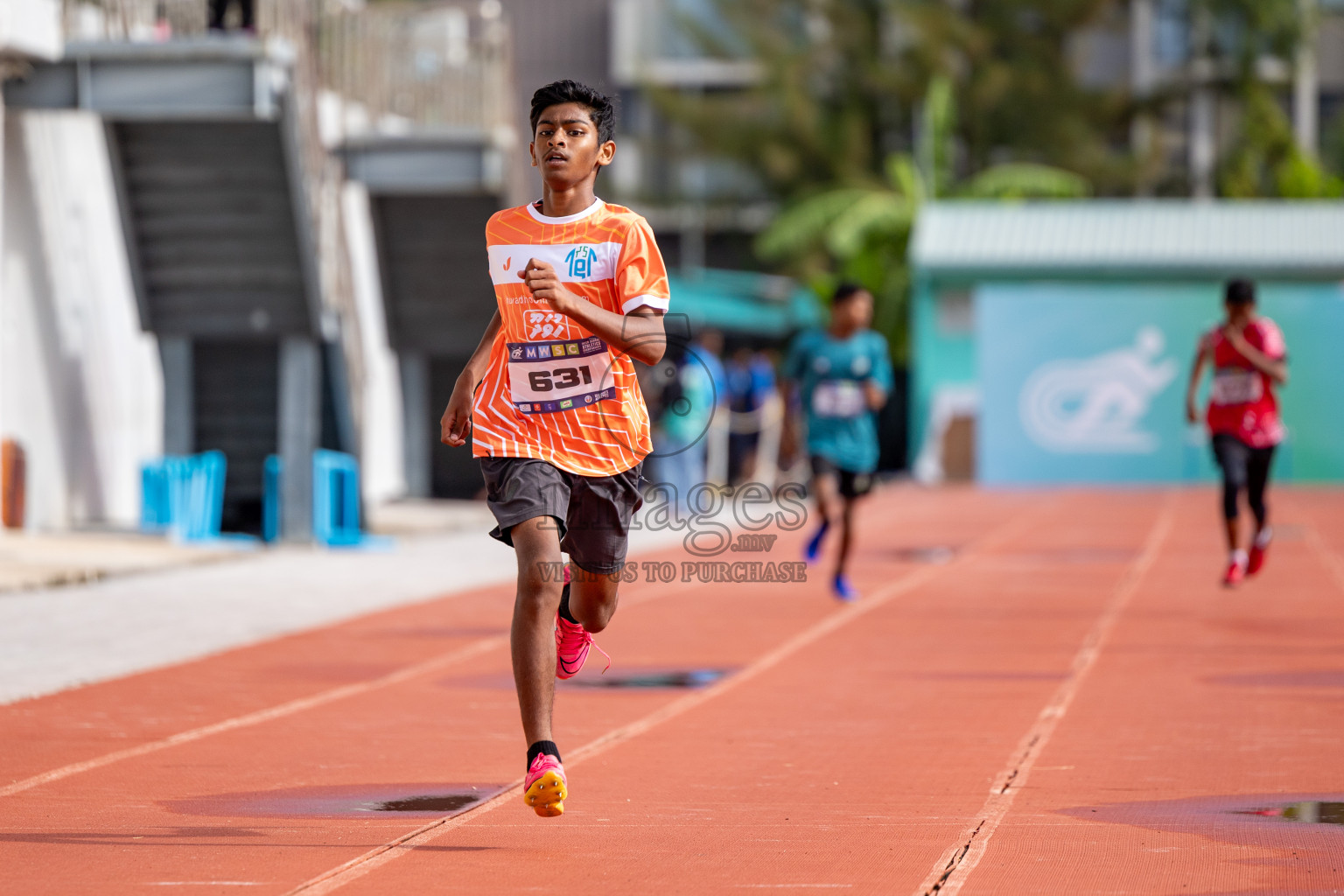 Day 2 of MWSC Interschool Athletics Championships 2024 held in Hulhumale Running Track, Hulhumale, Maldives on Sunday, 10th November 2024. 
Photos by:  Hassan Simah / Images.mv