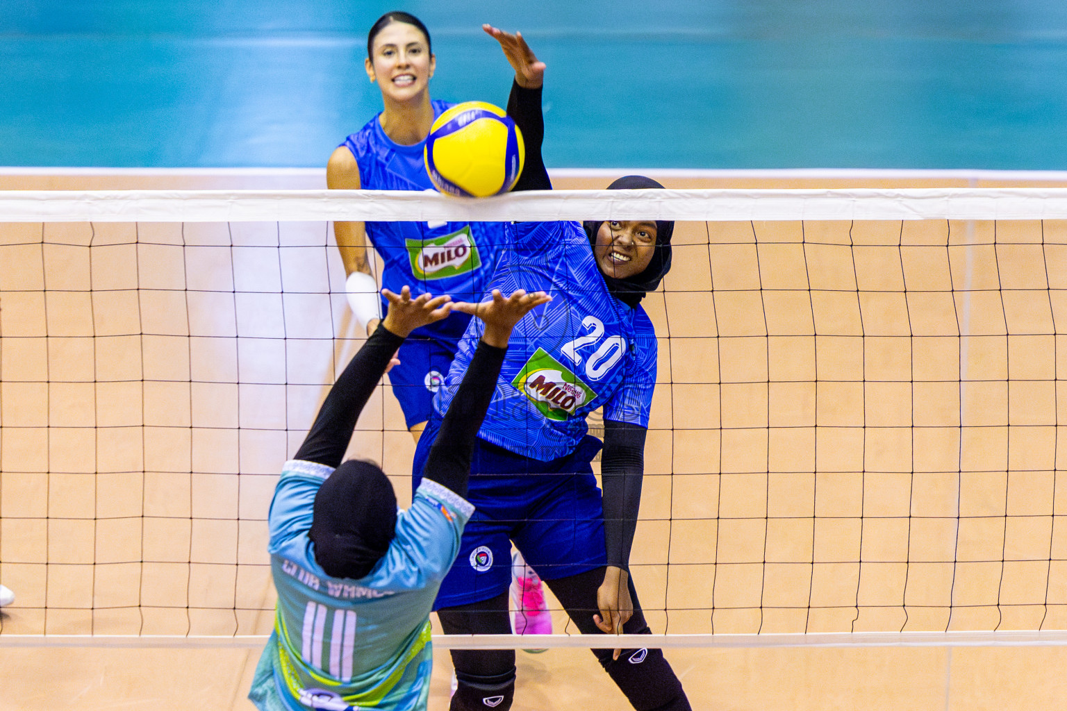 Police Club vs Club Wamco in the Final of Women's Division of National Volleyball Championship 2025 held in Male', Maldives on Sunday, 4th May 2025 at Social Center Indoor Hall Photos By: Nausham Waheed / images.mv