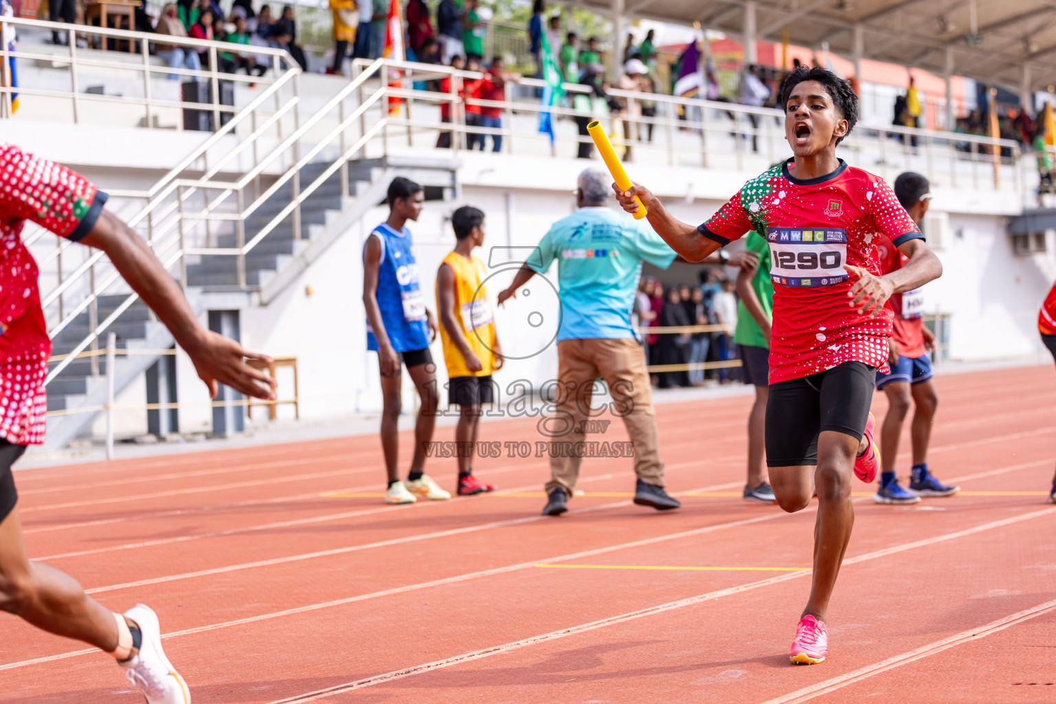 Day 5 of MWSC Interschool Athletics Championships 2024 held in Hulhumale Running Track, Hulhumale, Maldives on Wednesday, 13th November 2024. Photos by: Ismail Thoriq / Images.mv