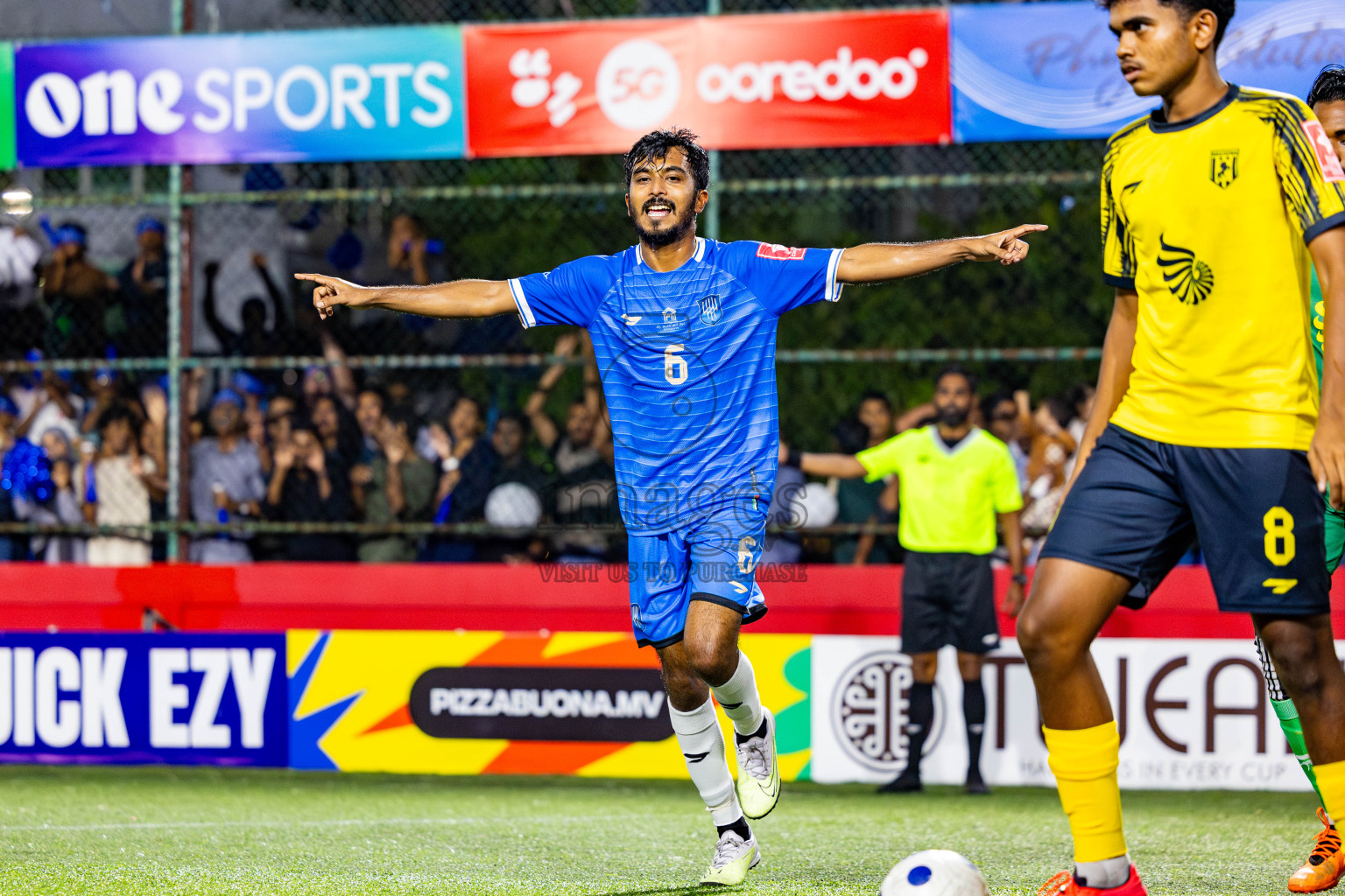 Lh Naifaru vs Lh Kurendhoo in Lhaviyani Atoll Finals Day 26 of Golden Futsal Challenge 2025 was held on Thursday , 30th January 2025, in Hulhumale', Maldives. Photos: Nausham Waheed / images.mv
