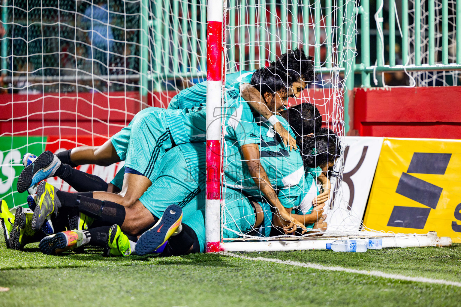 S Feydhoo vs S Hithadhoo in Seenu Atoll Final in Day 24 of Golden Futsal Challenge 2025 was held on Tuesday , 28th January 2025, in Hulhumale', Maldives. Photos: Nausham Waheed / images.mv