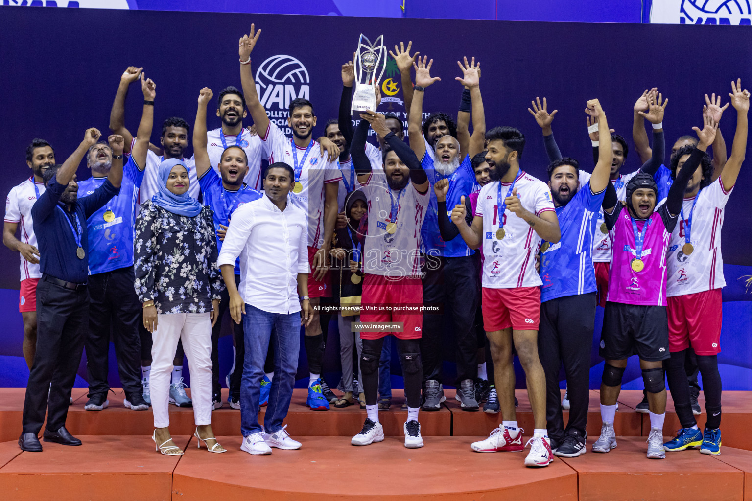 Sports Club City vs Dhivehi Sifainge Club in the Finals of National Volleyball Tournament 2022 on Thursday, 07th July 2022, held in Social Center, Male', Maldives